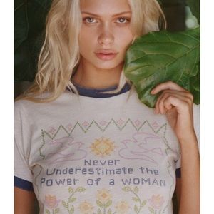 Stoned immaculate feminist ringer tee